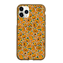 Чехол iPhone 11 Pro матовый Хэллоуин - узор