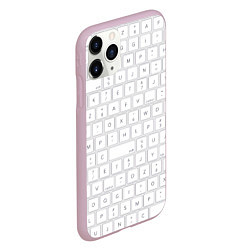 Чехол iPhone 11 Pro матовый Клавиатура apple, цвет: 3D-розовый — фото 2
