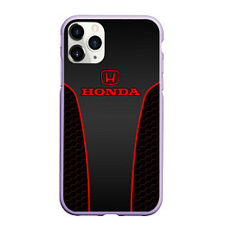 Чехол iPhone 11 Pro матовый Honda - униформа красная, цвет: 3D-светло-сиреневый