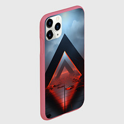 Чехол iPhone 11 Pro матовый Дорога абстракций, цвет: 3D-малиновый — фото 2