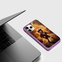 Чехол iPhone 11 Pro матовый ACDC boy, цвет: 3D-фиолетовый — фото 2