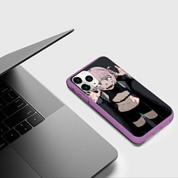 Чехол iPhone 11 Pro матовый Yofukashi no Uta Надзуна Нанакуса, цвет: 3D-фиолетовый — фото 2