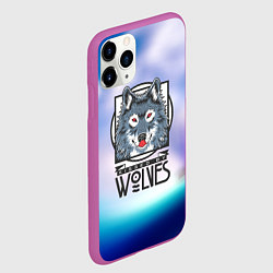 Чехол iPhone 11 Pro матовый Поцелуй волка, цвет: 3D-фиолетовый — фото 2