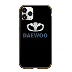 Чехол iPhone 11 Pro матовый Daewoo sport auto, цвет: 3D-коричневый