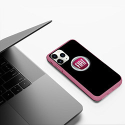 Чехол iPhone 11 Pro матовый Fiat sport pro, цвет: 3D-малиновый — фото 2