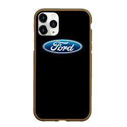 Чехол iPhone 11 Pro матовый Ford sport auto, цвет: 3D-коричневый