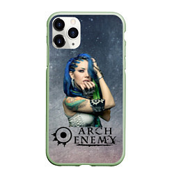 Чехол iPhone 11 Pro матовый Arch Enemy Alissa White-Gluz, цвет: 3D-салатовый