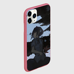 Чехол iPhone 11 Pro матовый Touhou Project Aya Шамеймару, цвет: 3D-малиновый — фото 2