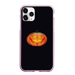 Чехол iPhone 11 Pro матовый Смешная тыква, цвет: 3D-розовый