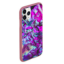 Чехол iPhone 11 Pro матовый Жидкое буйство красок, цвет: 3D-малиновый — фото 2