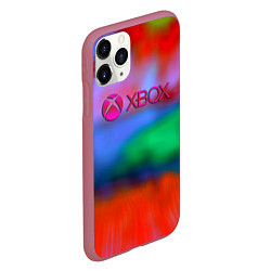 Чехол iPhone 11 Pro матовый Xbox game studio neon, цвет: 3D-малиновый — фото 2