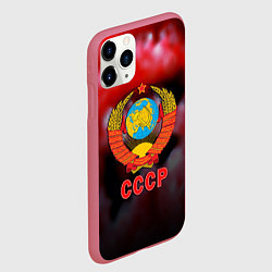 Чехол iPhone 11 Pro матовый Патриот ссср, цвет: 3D-малиновый — фото 2
