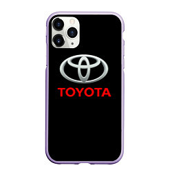Чехол iPhone 11 Pro матовый Toyota sport car, цвет: 3D-светло-сиреневый