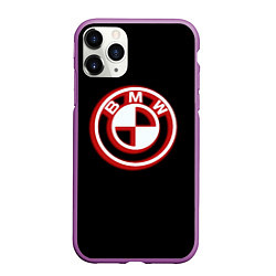 Чехол iPhone 11 Pro матовый Bmw fire car, цвет: 3D-фиолетовый