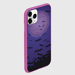 Чехол iPhone 11 Pro матовый Летучие мыши шабаш, цвет: 3D-фиолетовый — фото 2