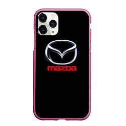 Чехол iPhone 11 Pro матовый Mazda japan motor, цвет: 3D-малиновый