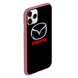 Чехол iPhone 11 Pro матовый Mazda japan motor, цвет: 3D-малиновый — фото 2