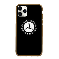 Чехол iPhone 11 Pro матовый Mercedes benz auto sport, цвет: 3D-коричневый