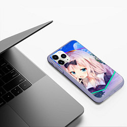 Чехол iPhone 11 Pro матовый Kaguya-sama wa Kokurasetai Чика Фудживара, цвет: 3D-светло-сиреневый — фото 2