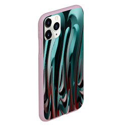 Чехол iPhone 11 Pro матовый Металлический рельеф, цвет: 3D-розовый — фото 2