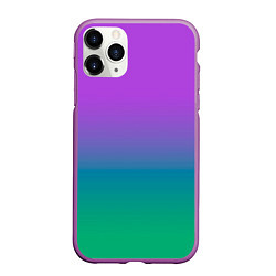 Чехол iPhone 11 Pro матовый Градиент северное сияние, цвет: 3D-фиолетовый