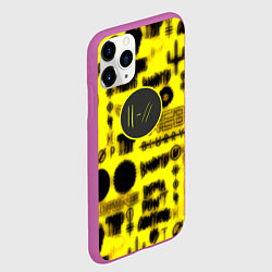 Чехол iPhone 11 Pro матовый Twenty one pilots logobombing, цвет: 3D-фиолетовый — фото 2