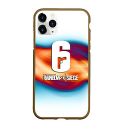 Чехол iPhone 11 Pro матовый Rainbow six game, цвет: 3D-коричневый