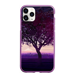 Чехол iPhone 11 Pro матовый Love Money Rock-n-Roll сакура, цвет: 3D-фиолетовый