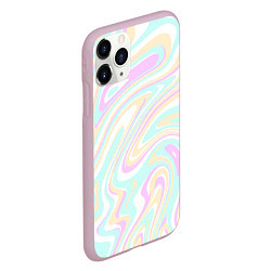 Чехол iPhone 11 Pro матовый Абстракция бледные цвета, цвет: 3D-розовый — фото 2