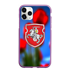 Чехол iPhone 11 Pro матовый Belarus summer, цвет: 3D-фиолетовый