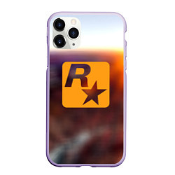 Чехол iPhone 11 Pro матовый Grand Theft Auto rockstar game, цвет: 3D-светло-сиреневый