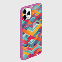 Чехол iPhone 11 Pro матовый Жёлтые ретро стрелки, цвет: 3D-фиолетовый — фото 2
