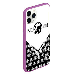 Чехол iPhone 11 Pro матовый Евангелион логотип Nerv anime, цвет: 3D-фиолетовый — фото 2
