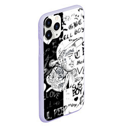 Чехол iPhone 11 Pro матовый Lil peep logo rap, цвет: 3D-светло-сиреневый — фото 2