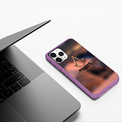 Чехол iPhone 11 Pro матовый Ассасин мираж, цвет: 3D-фиолетовый — фото 2