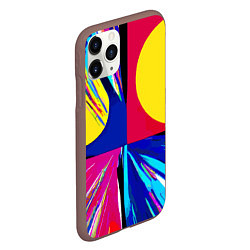 Чехол iPhone 11 Pro матовый Pop art composition - neural network, цвет: 3D-коричневый — фото 2