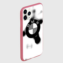 Чехол iPhone 11 Pro матовый Bmw black steel, цвет: 3D-малиновый — фото 2