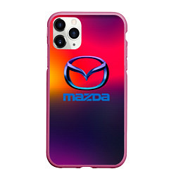 Чехол iPhone 11 Pro матовый Mazda gradient, цвет: 3D-малиновый