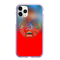 Чехол iPhone 11 Pro матовый Belarus ussr, цвет: 3D-светло-сиреневый