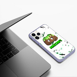 Чехол iPhone 11 Pro матовый Minecraft online pc, цвет: 3D-светло-сиреневый — фото 2