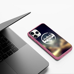 Чехол iPhone 11 Pro матовый Watch Dogs легион, цвет: 3D-малиновый — фото 2