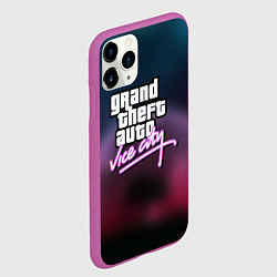 Чехол iPhone 11 Pro матовый Vice сity неон, цвет: 3D-фиолетовый — фото 2