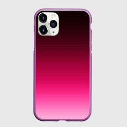 Чехол iPhone 11 Pro матовый Розово-малиновый градиент, цвет: 3D-фиолетовый
