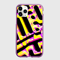 Чехол iPhone 11 Pro матовый Абстракция - лабиринт, цвет: 3D-фиолетовый