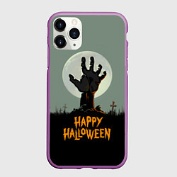 Чехол iPhone 11 Pro матовый Halloween - рука мертвеца, цвет: 3D-фиолетовый
