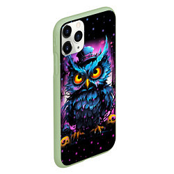 Чехол iPhone 11 Pro матовый Magic owl, цвет: 3D-салатовый — фото 2