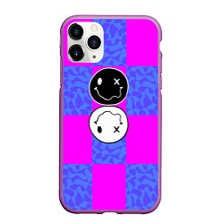 Чехол iPhone 11 Pro матовый Smile chaos, цвет: 3D-фиолетовый