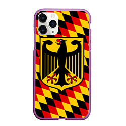 Чехол iPhone 11 Pro матовый Germany, цвет: 3D-фиолетовый