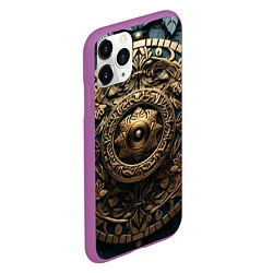 Чехол iPhone 11 Pro матовый Орнамент в кельтском стиле, цвет: 3D-фиолетовый — фото 2