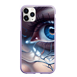 Чехол iPhone 11 Pro матовый Нейро око, цвет: 3D-светло-сиреневый